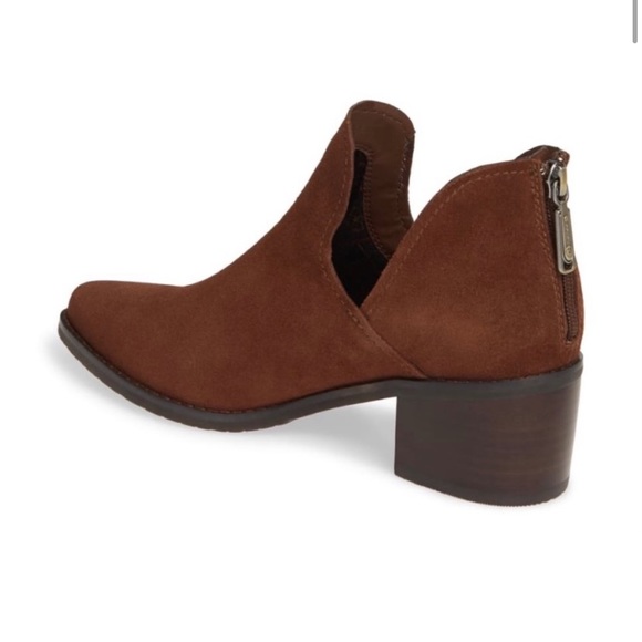 Blondo Waterproof Eliza Suede Ankle Booties Brown Boots Square Heel Size… - Picture 2 of 12